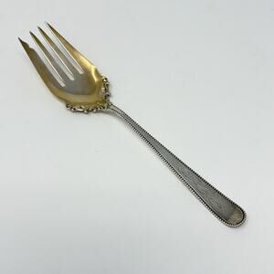 Vtg Monogrammed Sterling Silver Cold Meat Fork/Shreve & Co 8 3/8”